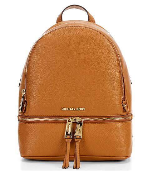 michael michael kors rhea zip medium leather backpack|Michael Kors rhea backpack.